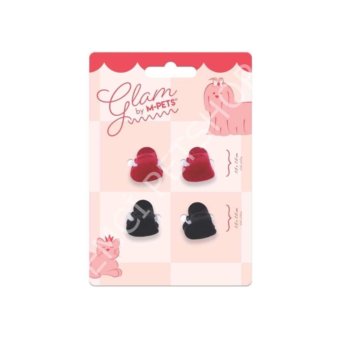 M-PETS GLAM KÖPEKLER İÇİN AKSESUAR TOKA BLACK/RED