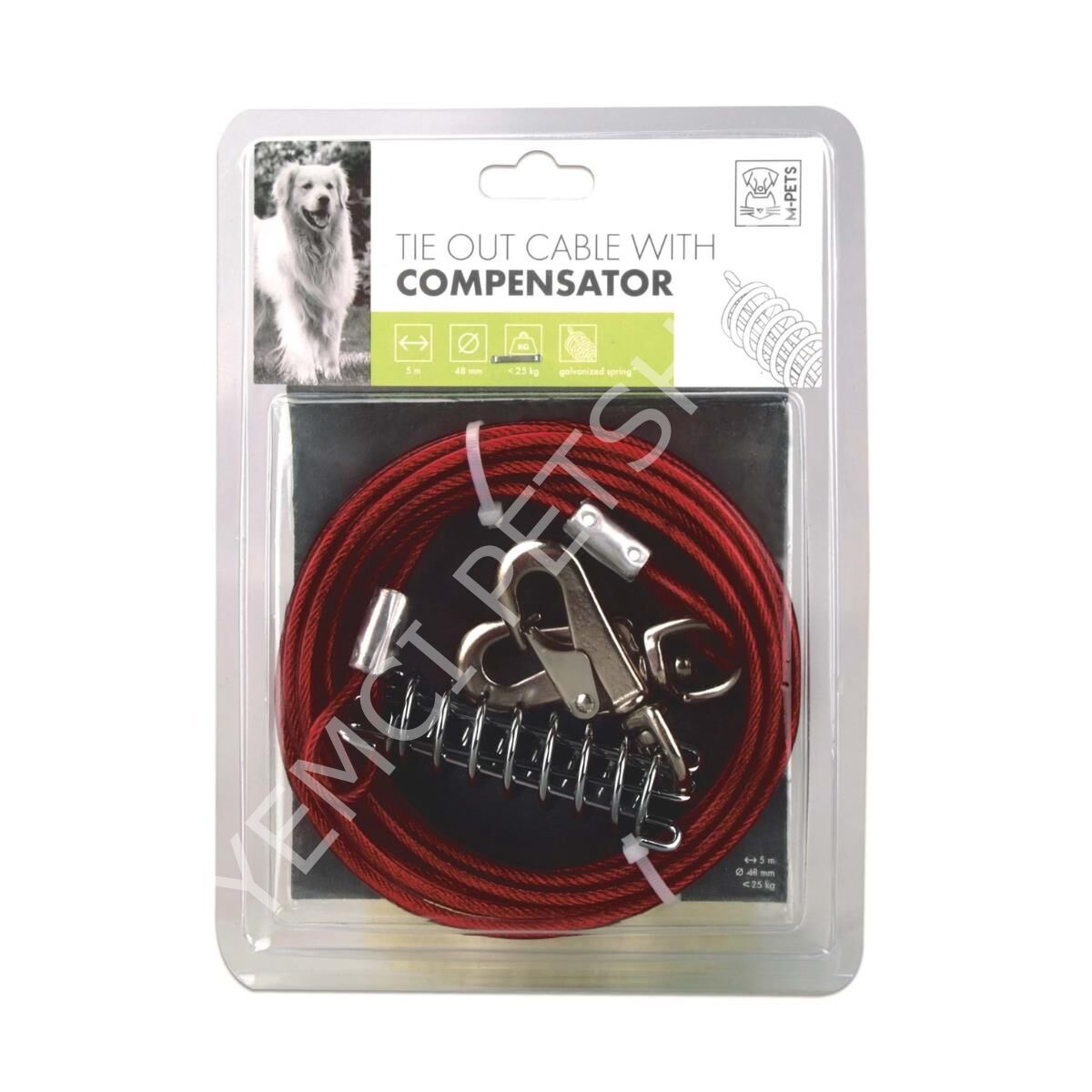M-PETS COMPENSATOR BAHÇE BAĞLAMA HALATI 5MT/RED