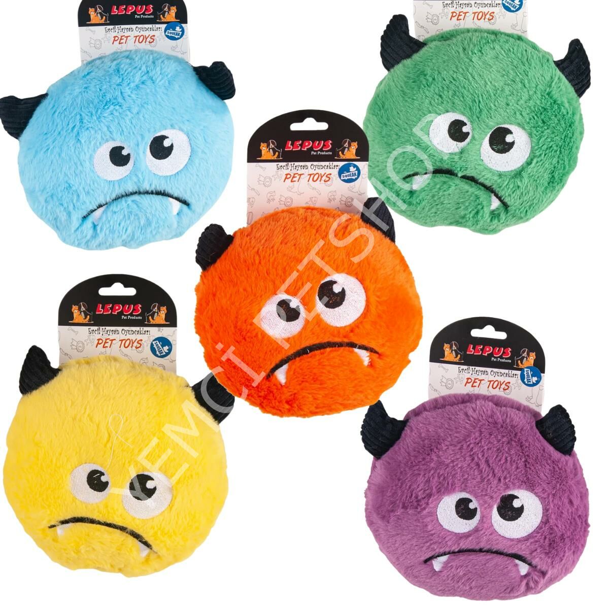 MONSTER PELUŞ KÖPEK OYUNCAĞI RENKLİ