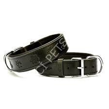 DOGGİE KONFOR DERİ KEMİK DESENLİ BOYUN TASMASI SİYAH 4X47-55CM