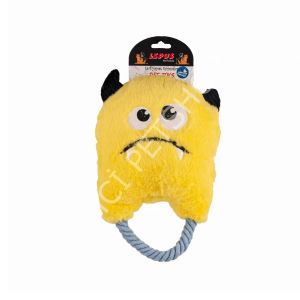 İPLİ PELUŞ RENKLİ CANAVAR VİGVİGLİ KÖPEK OYUNCAĞI