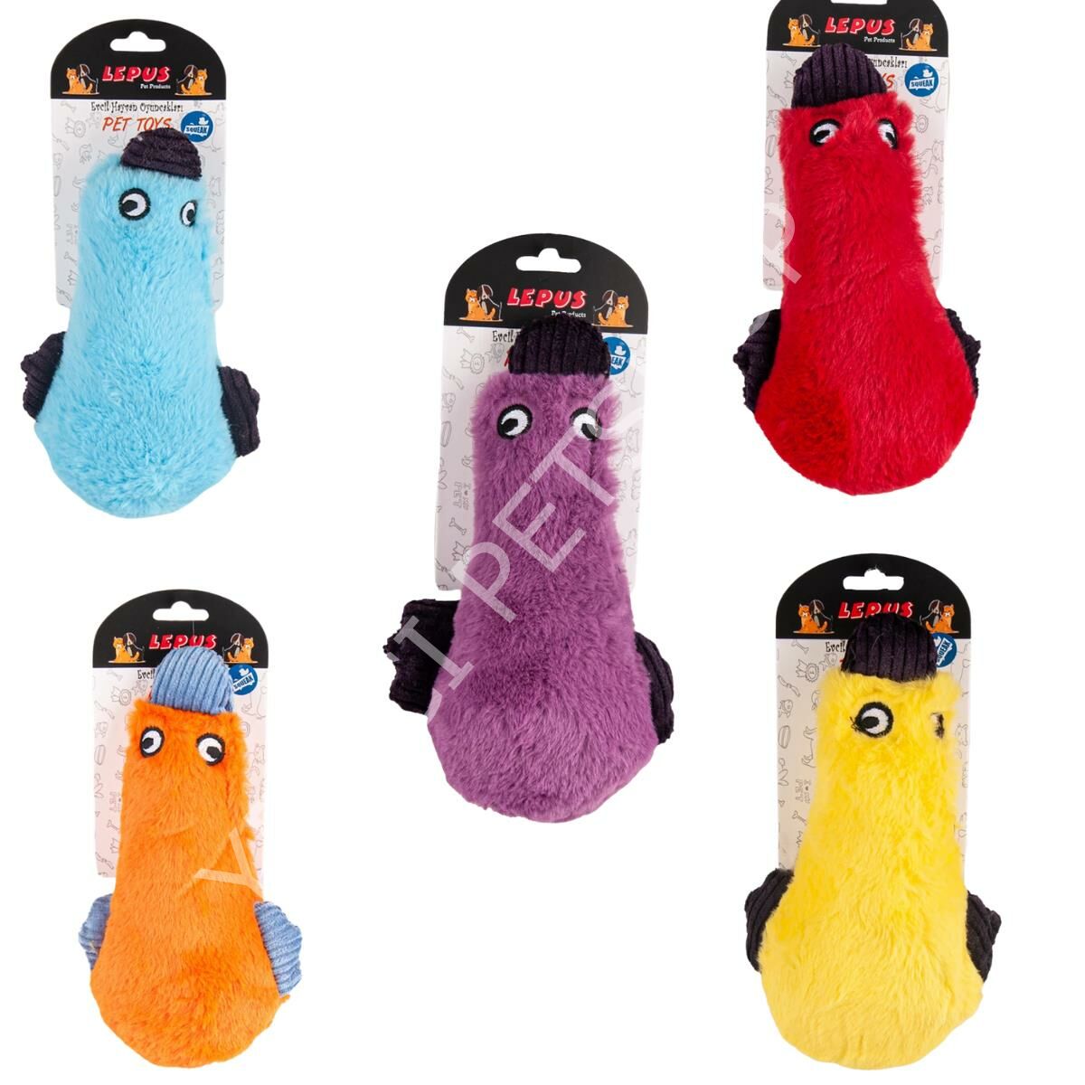 ÖRDEK PELUŞ RENKLİ VİGVİGLİ KÖPEK OYUNCAĞI