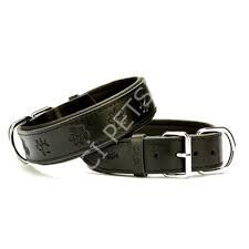 DOGGİE KONFOR DERİ KEMİK DESENLİ BOYUN TASMASI SİYAH 4X52-60CM