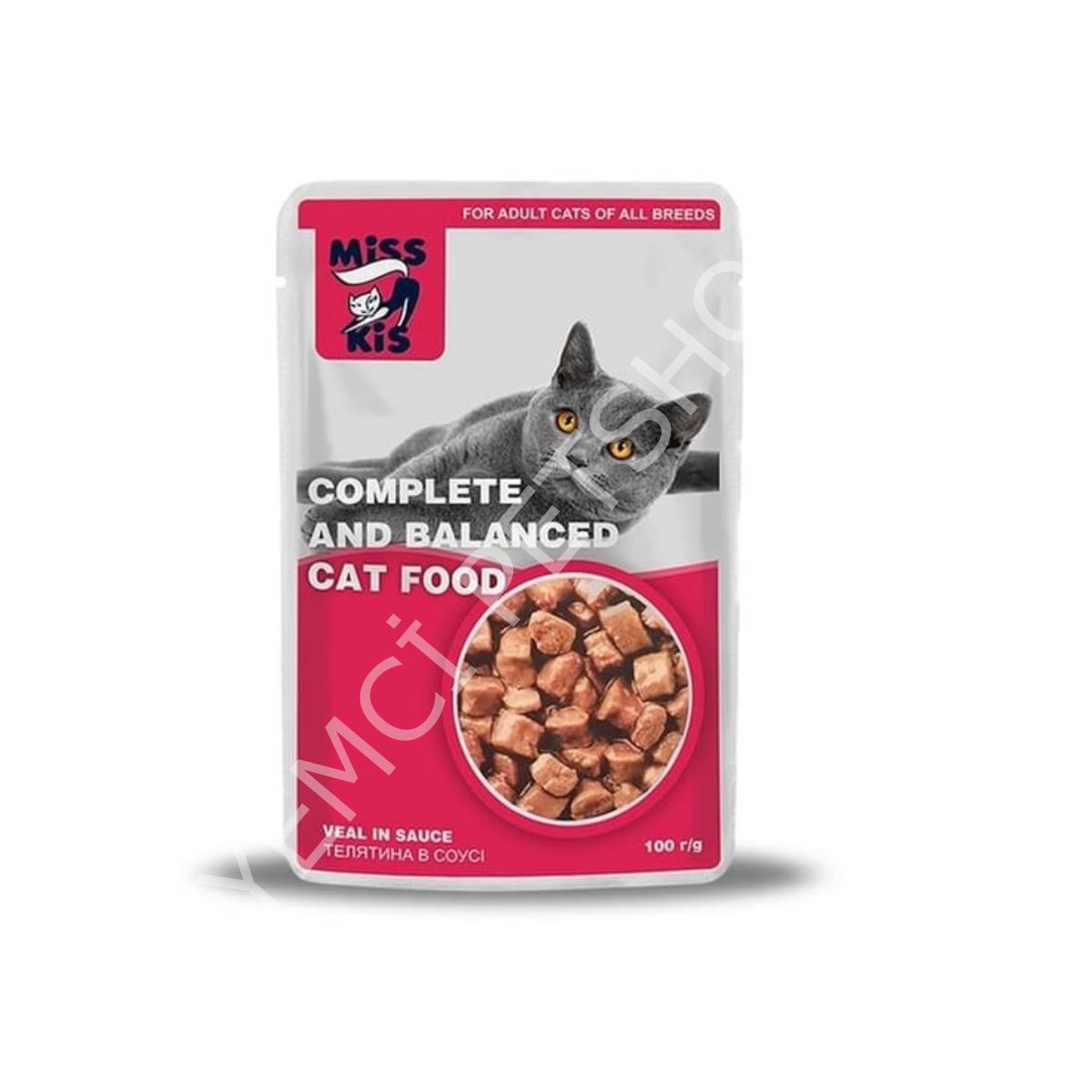 Miss Kis Premium Pouch Biftekli Yetişkin Kedi Konservesi 100 gr x24 Adet