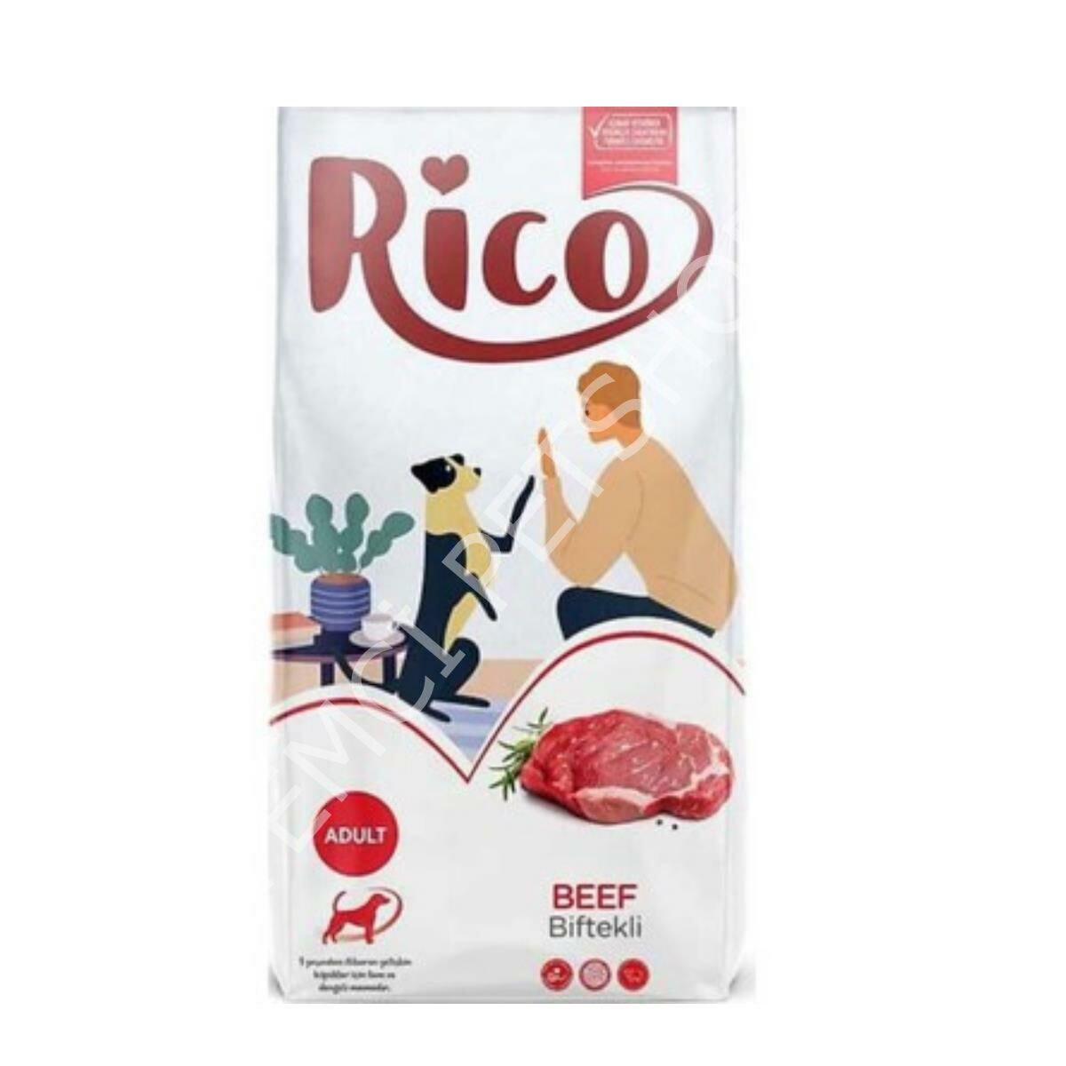 Rico Biftekli Yetişkin Köpek Maması 15 Kg