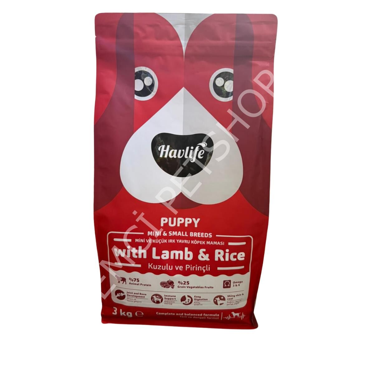 Havlife Küçük Irk Kuzulu Yavru Köpek Maması 3 Kg