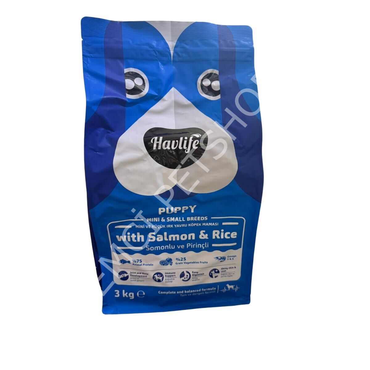Havlife Küçük Irk Somonlu Yavru Köpek Maması 3 Kg