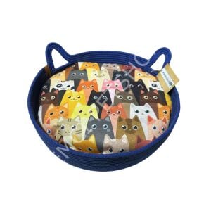 Sky Pet Desıgn Örme Kedi Köpek Yatağı 40 Cm Lacivert
