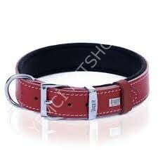 DOGGİE KONFOR DERİ PATİ DESENLİ BOYUN TASMASI KIRMIZI 3,5X47-55CM