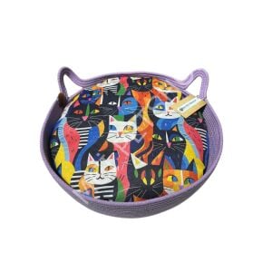 Sky Pet Desıgn Örme Kedi Köpek Yatağı 40 Cm Lila