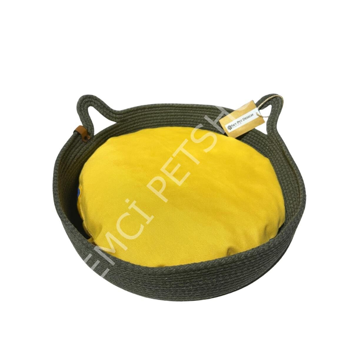 Sky Pet Desıgn Örme Kedi Köpek Yatağı 40 Cm Haki