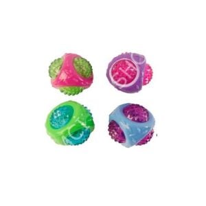 LionPet Kauçuk Işıklı Top Köpek Oyuncağı 8 cm (Karışık Renk)