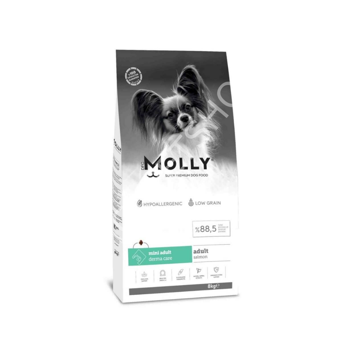 Molly Mini Adult Hypoallergenic Somonlu Yetişkin Köpek Maması 8 Kg