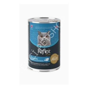 Reflex Plus Jöle içinde Et Parçacıklı Alabalıklı Ve Ton Balıklı Yetişkin Kedi Maması 400 gr
