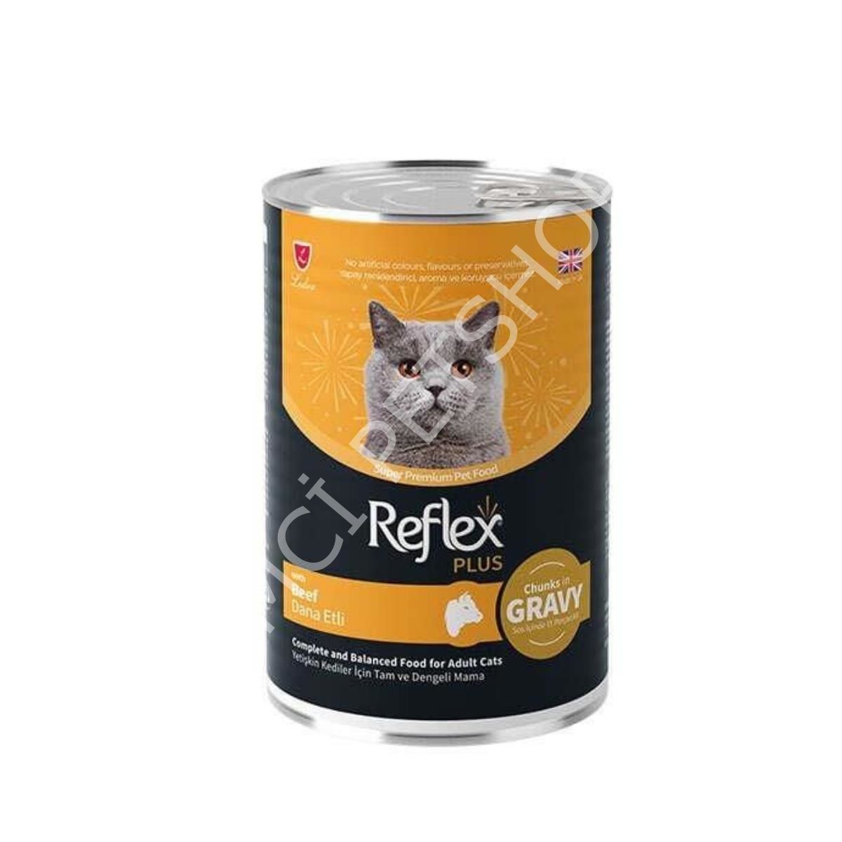 Reflex Plus Dana Etli Sos İçinde Et Parçacıklı Kedi Konservesi 400 Gr