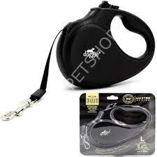 DOGGİE OTOMATİK UZATMA TASMASI MASTER SERİ SİYAH 50KG/5MT