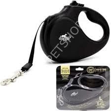 DOGGİE OTOMATİK UZATMA TASMASI MASTER SERİ SİYAH 50KG/5MT