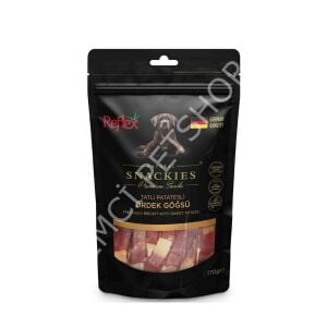 Reflex Snackies Tatlı Patatesli Ördek Göğsü Köpek Ödül Maması 170gr