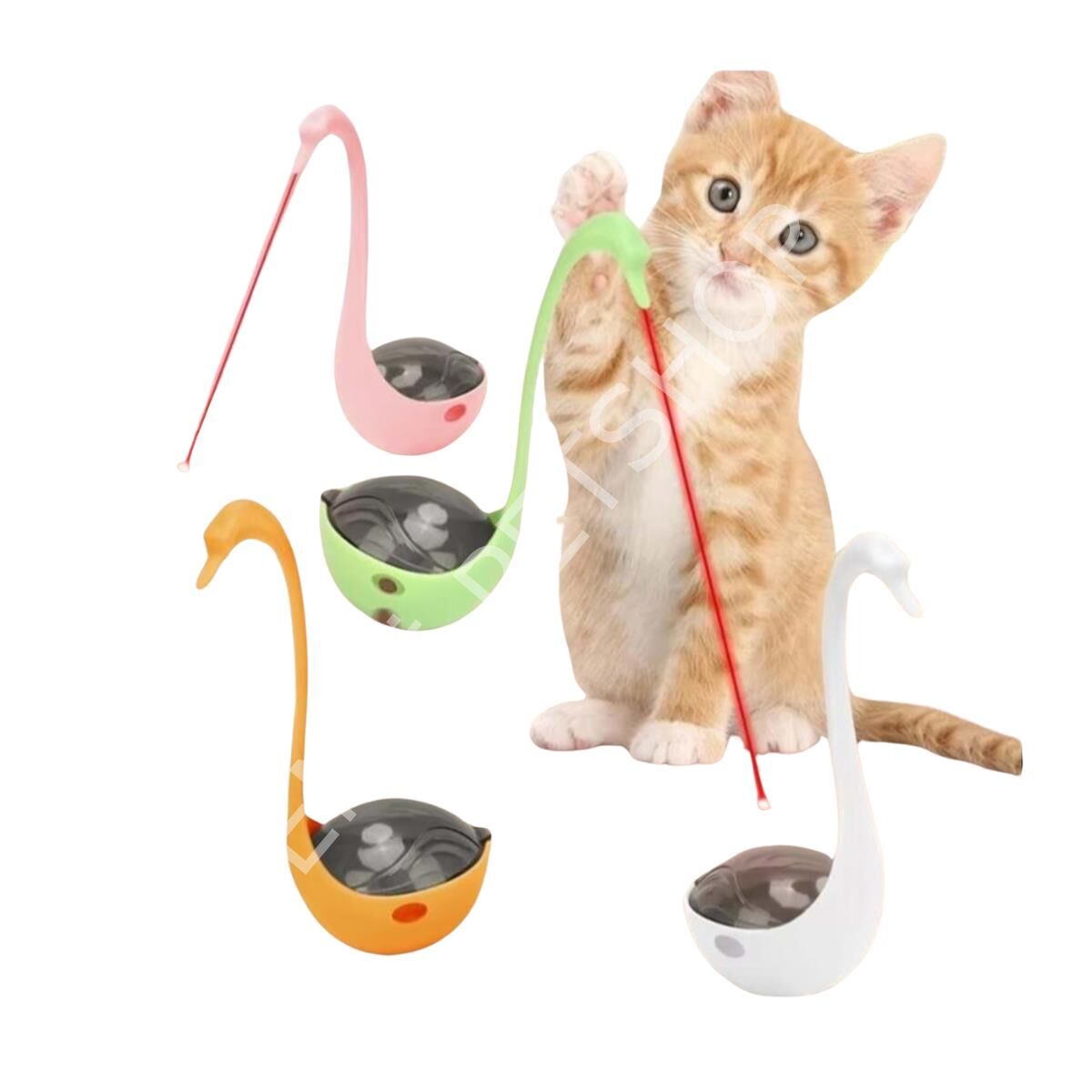 Kuğu Şeklinde Lazerli Kedi Oyuncağı