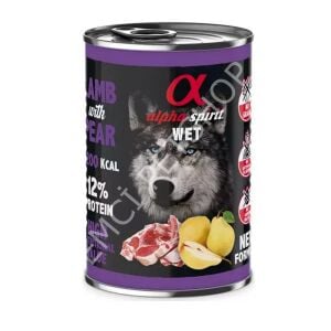 Alpha Spirit Yetişkin Köpek Konservesi Kuzulu Armutlu 400 Gr