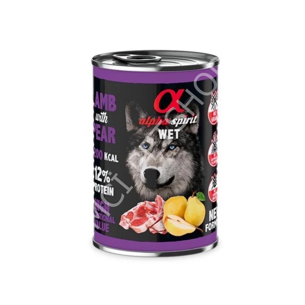 Alpha Spirit Wet Foot Armutlu Hindi Etli Yetişkin Köpek Konservesi 400 Gr