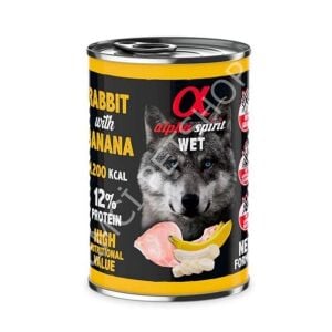 Alpha Spirit Yetişkin Köpek Konservesi Tavşanlı Muzlu 400 gr