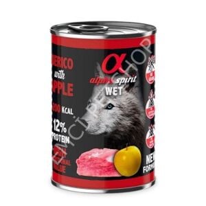 Alpha Spirit Yetişkin Köpek Konservesi Domuzlu Elmalı 400 gr