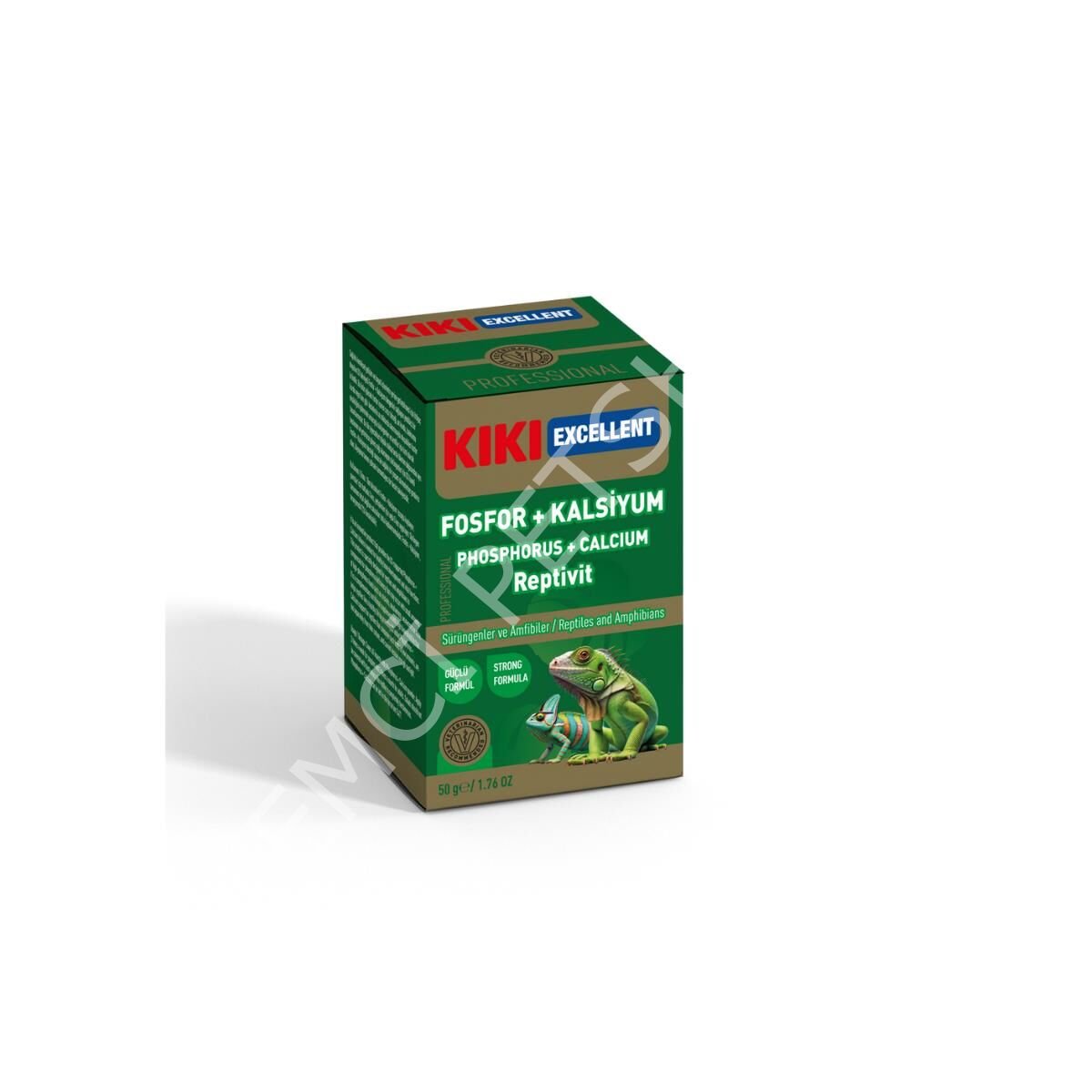 Kiki Excellent Fosfor Kalsiyum Reptivit Sürüngenler ve Amfibiler için Toz Mineral 50 Gr