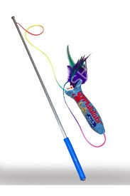 Matatabi Cats Jr.Fish Sesli, Tüylü Peluş Kedi Oltası 50 Cm Kedi Oyuncağı
