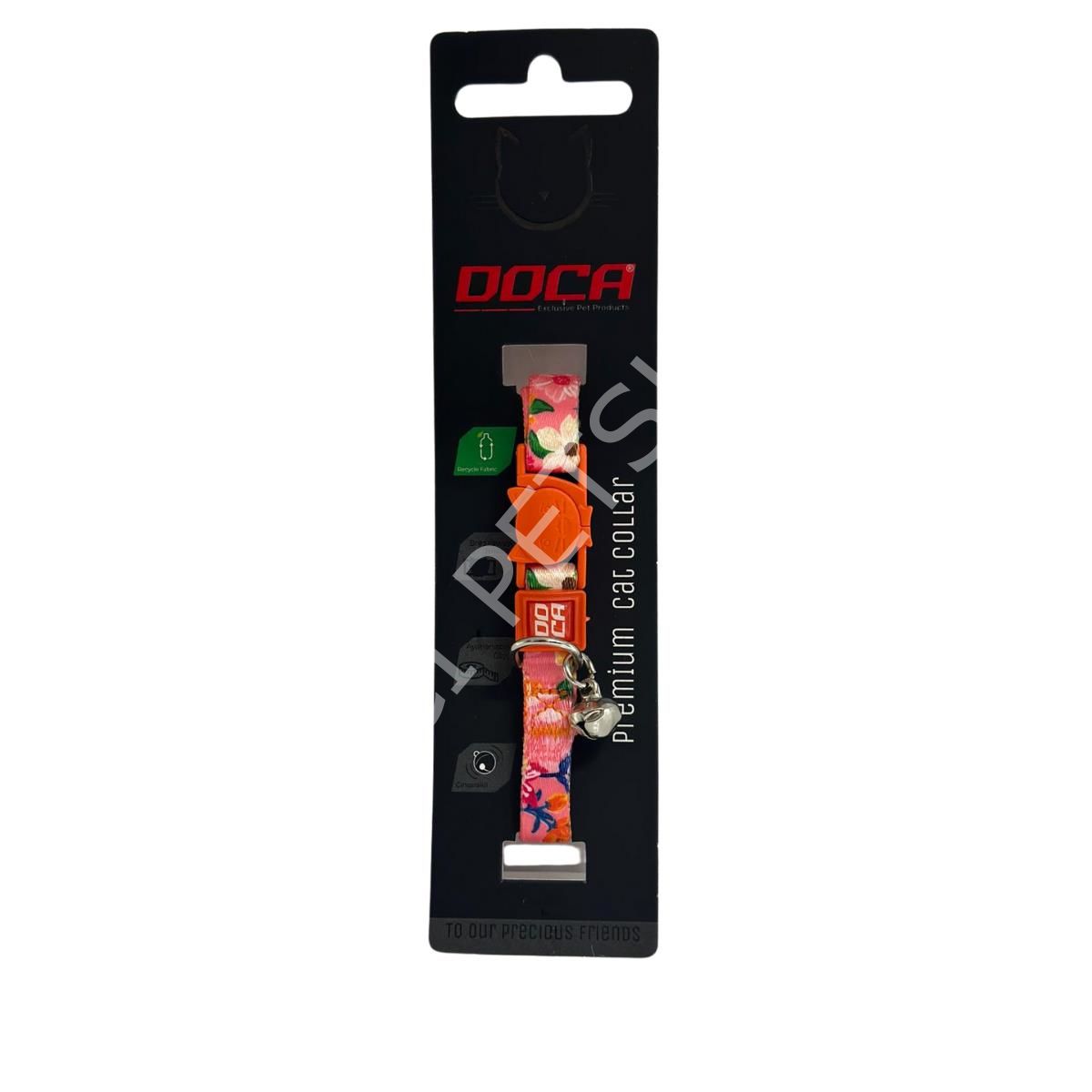 Doca Premium Spring Desenli Kedi Boyun Tasması 1,2 x 18-38 Cm