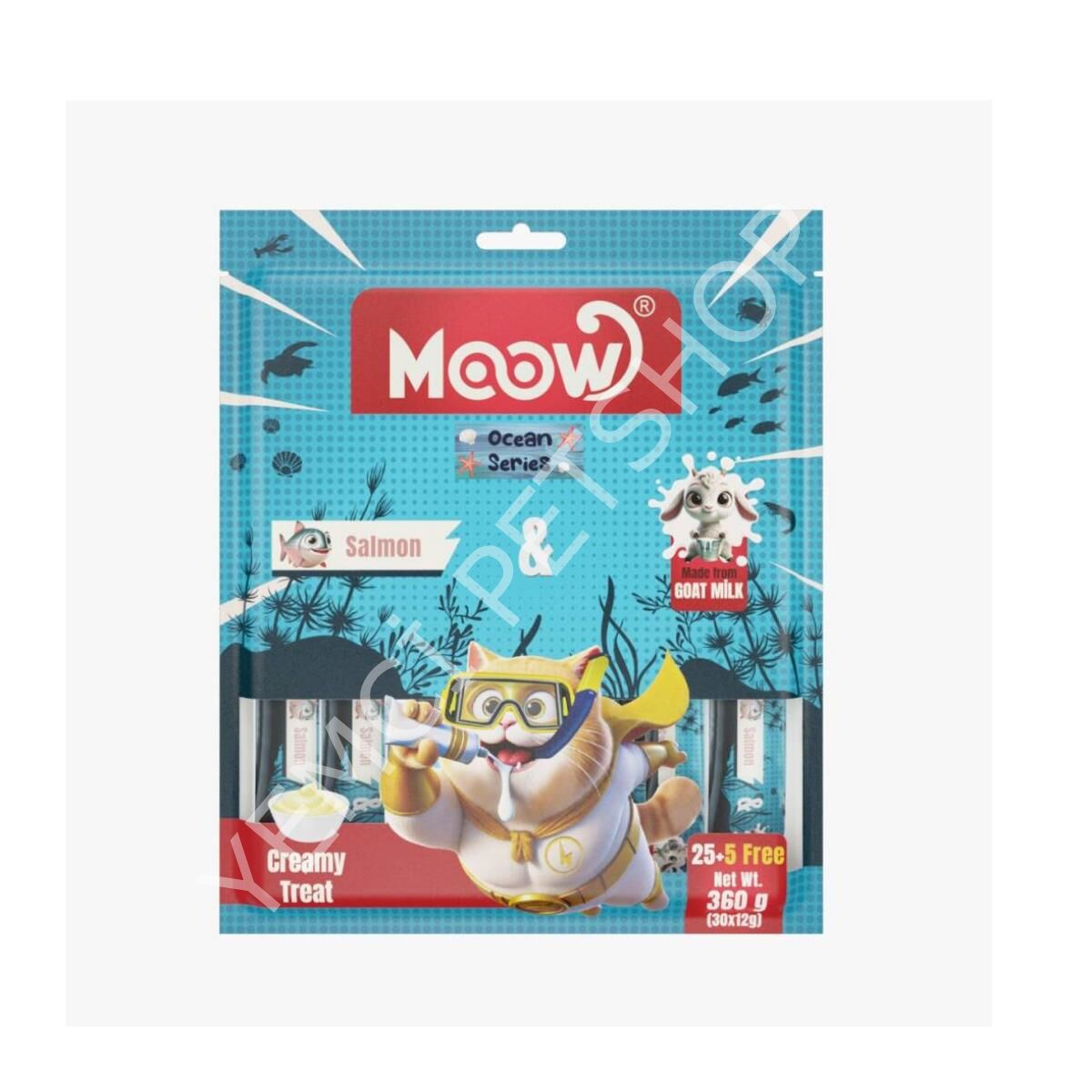 Moow Somonlu Keçi Sütlü 12gr x 30'lu Kedi Krema Ödülü
