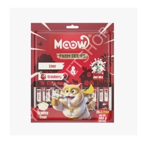 Moow Ciğerli&Kızılcıklı Keçi Sütlü 12gr x 30'lu Kedi Krema Ödülü