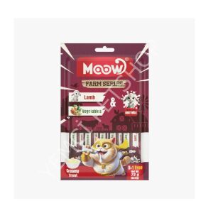 Moow Kuzu Etli&Sebzeli Keçi Sütlü 12 gr x 6  Adet Kedi Krema Ödülü