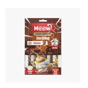 Moow Tavuklu Keçi Sütlü 12gr x 6 Adet Sterilised Kedi Krema Ödülü