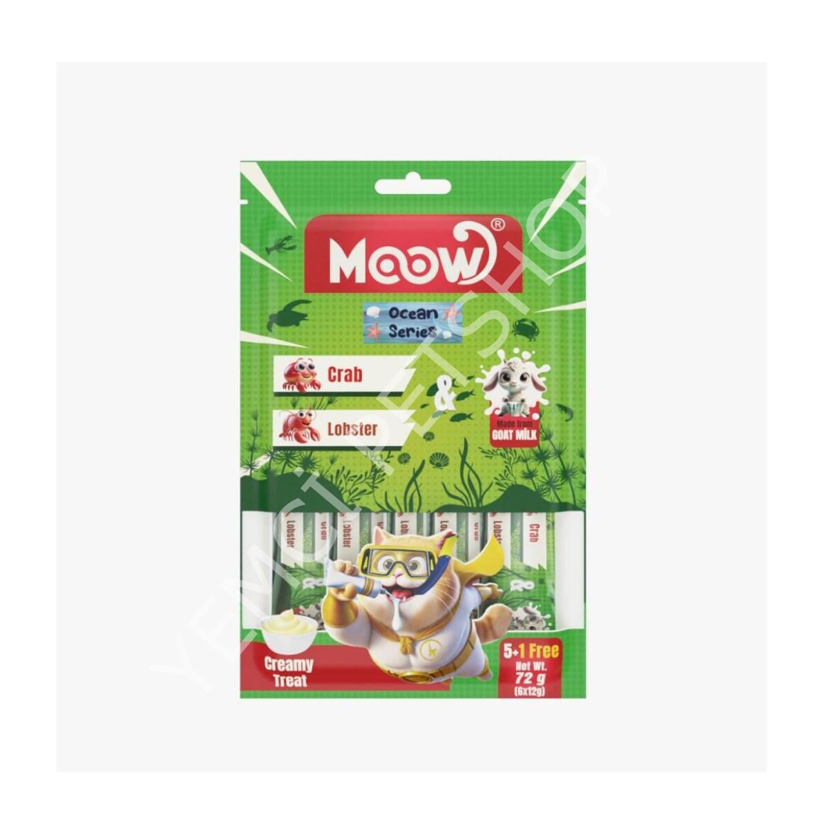 Moow Yengeçli&Istakozlu Keçi Sütlü 12gr x 6 Adet Kedi Krema Ödülü