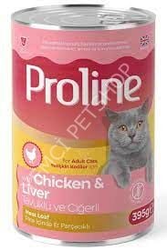PROLİNE TAVUKLU VE CİĞERLİ KEDİ KONSERVESİ 395 GR