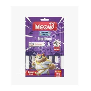 Moow Somonlu Keçi Sütlü 12gr x 6 Adet Sterilised Kedi Krema Ödülü
