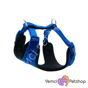 DOGGİE HAVALI DOKUMA GÖĞÜS TASMASI ROYALMAVİ 2,5X70-80CM