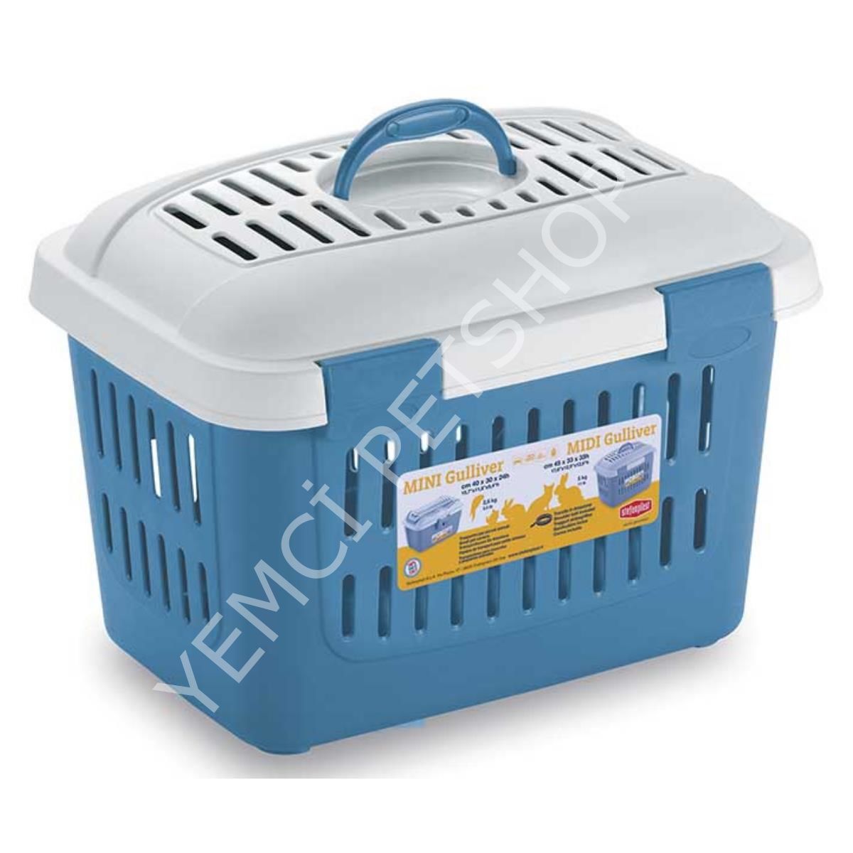 Midi Guliver Orta Boy Taşıma Çantası Gri Beyaz 45x33x33 Cm
