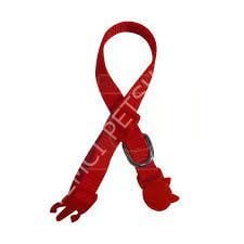 CATTİE GÜVENLİK TOKALI KEDİ BOYUN TASMASI KIRMIZI 1X15-25CM