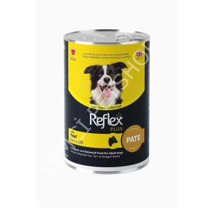 Reflex Plus Pate İçinde Et Parçacıklı Dana Etli Yetişkin Köpek Maması 400 gr