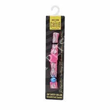 CATTİE DESENLİ KEDİ BOYUN TASMASI PEMBE 1X15-25CM