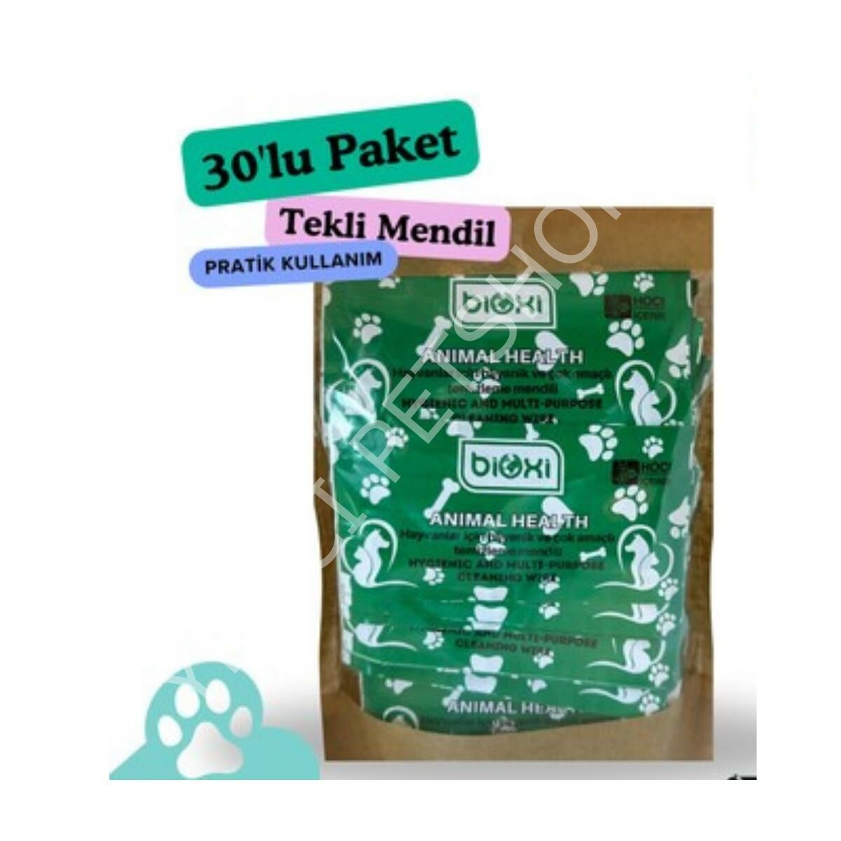BİOXİ ANİMAL HEALTH ÇOK AMAÇLI 30'LU MENDİL