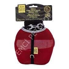CATTİE HAVALI DOKUMA KEDİ GÖĞÜS & GEZDİRME TAKIMI KIRMIZI 1X25-35CM