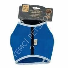 CATTİE HAVALI DOKUMA KEDİ GÖĞÜS & GEZDİRME TAKIMI ROYALMAVİ 1X25-35CM