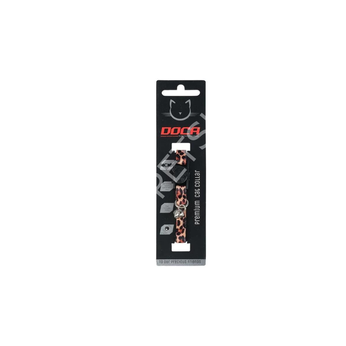 DOCA LEOPAR DESENLİ KEDİ BOYUN TASMASI  1,2 X 18-28 CM