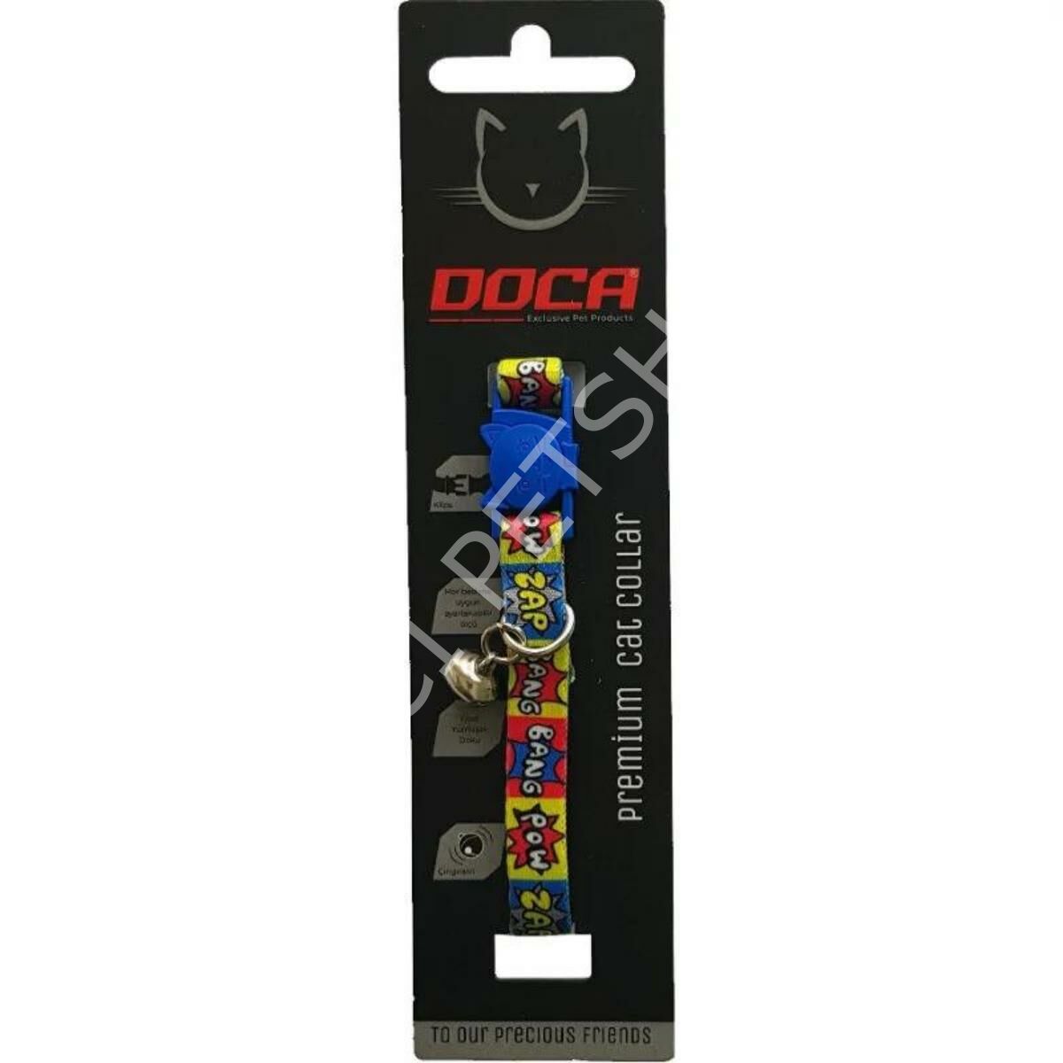 DOCA ACTİON DESENLİ KEDİ BOYUN TASMASI 1,2 18-28 CM