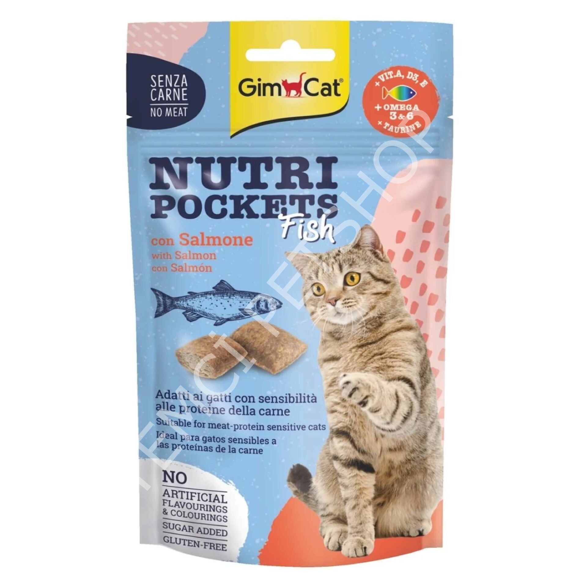 GimCat Nutri Pockets Somon Balıklı Kedi Ödül Maması 60gr