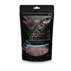 Reflex Snackies Ördek Göğüs Şeritleri Kurutulmuş Et Köpek Ödülü 90gr