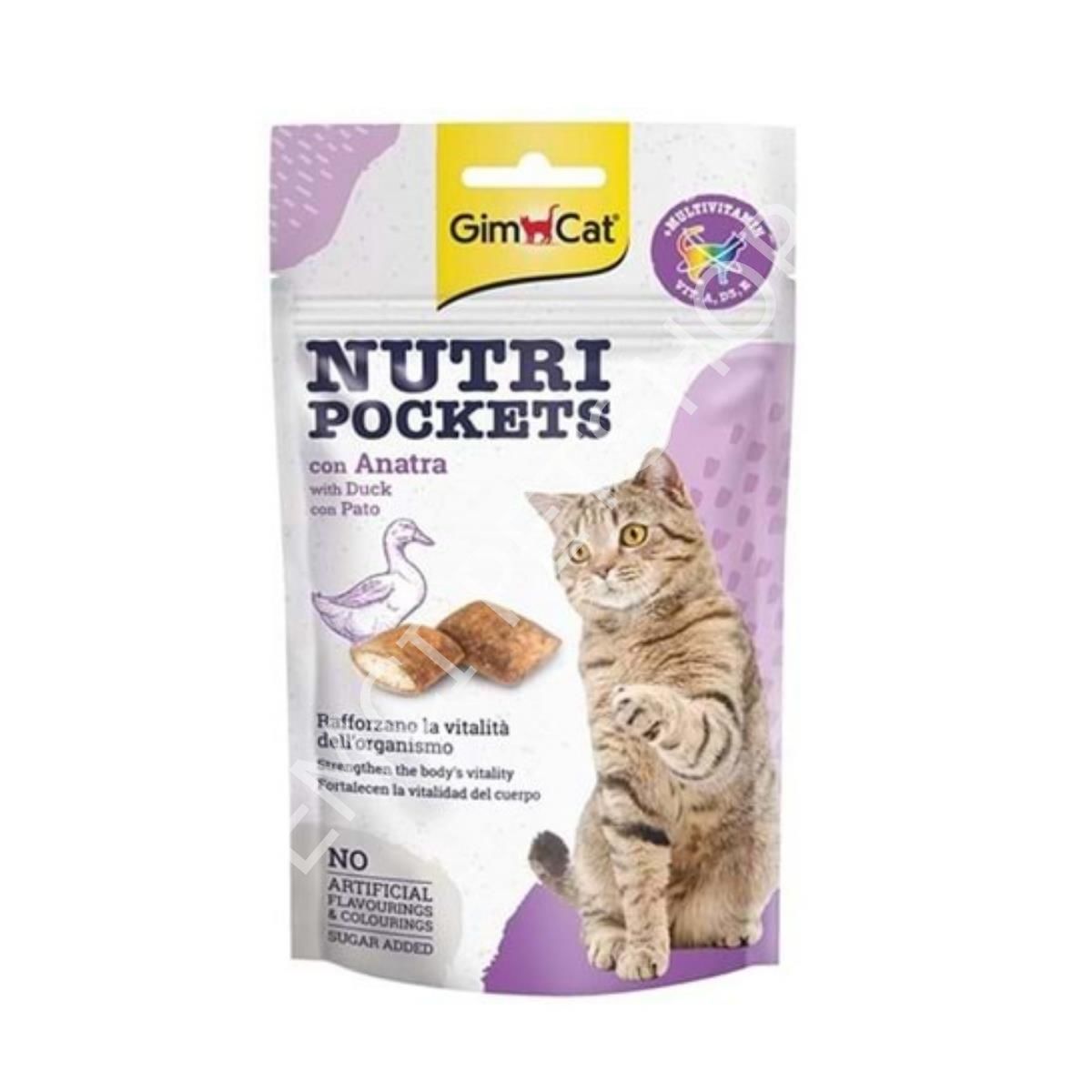 GimCat Nutri Pockets Ördekli Kedi Ödülü 60Gr